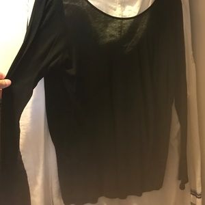 low back long sleeve shirt