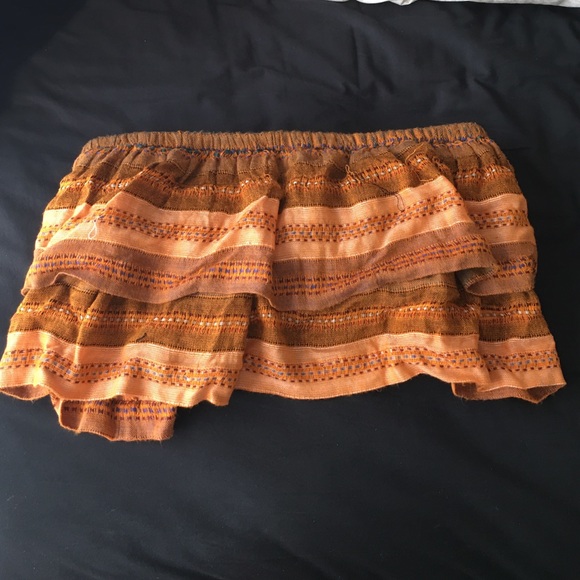 free people strapless crop top