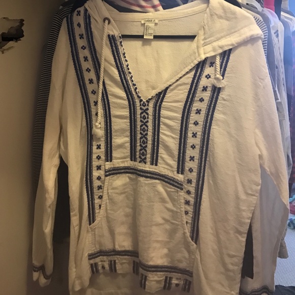 Bohemian linen pull over