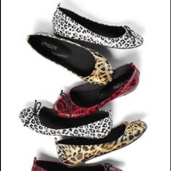 NWOT Chico's Leopard Ballot Flats Size 7.5.
