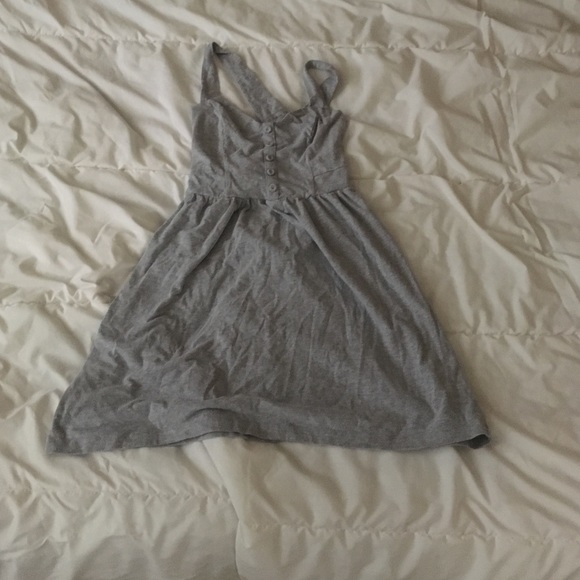 Gray cross back dress