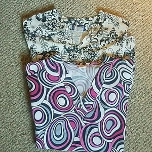 Bundle of 2 scrub tops
