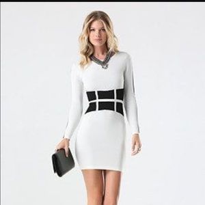 Bebe patchwork sweater dress size small