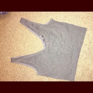 Top shop grey crop top