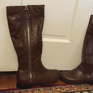 Brown tall boots