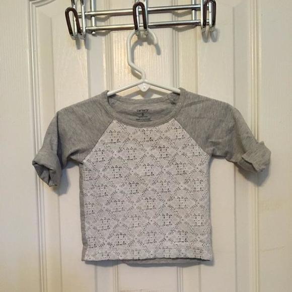 Carters gray and lace Tee