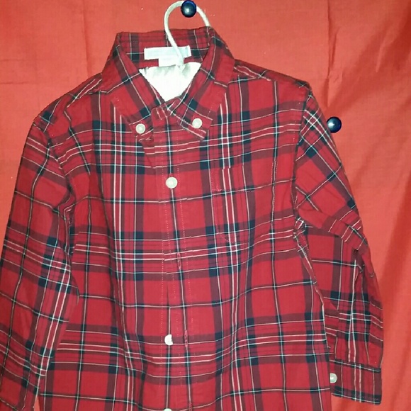 NWOT Red Plaid long sleeve button down shirt