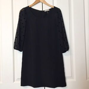 Freebird Black Polka Dot Sheath Dress, S