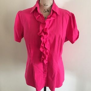 Ashley Stewart Ruffle Button Down