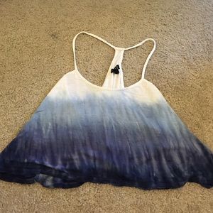Forever 21 blue tye dye cropped tank