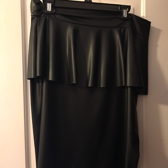 Black Faux skirt
