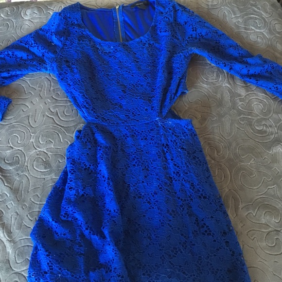 Blue lace dress