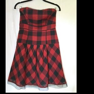 Plaid Strapless American Eagle Dress size 4