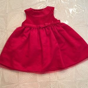Carters red velvet and tulle dress. Like new