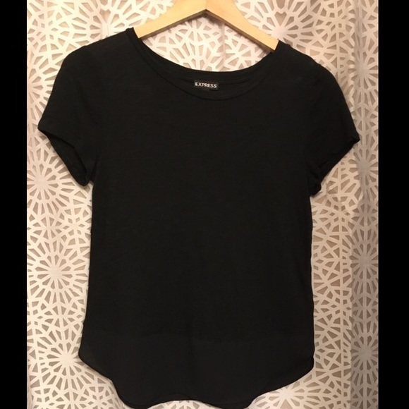 Express Black Short Sleeve Top