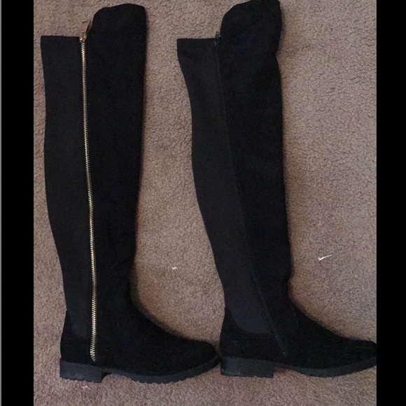 Black over the knee boots