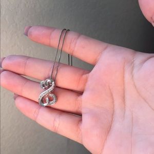 Double heart necklace