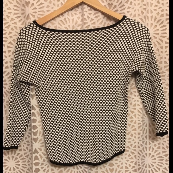 Express White & Black Sweater - Picture 3 of 4