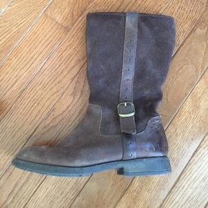 Clarksville leather upper cafe boots