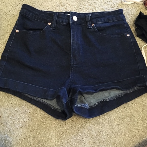 Forever 21 high waisted cuffed jean shorts