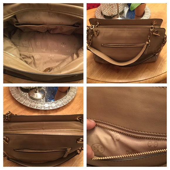 X SOLD Tory Burch Priscilla Satchel in Tumbleweed - Picture 3 of 4