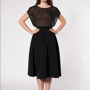 AMERICAN APPAREL BLACK MIDI SKIRT