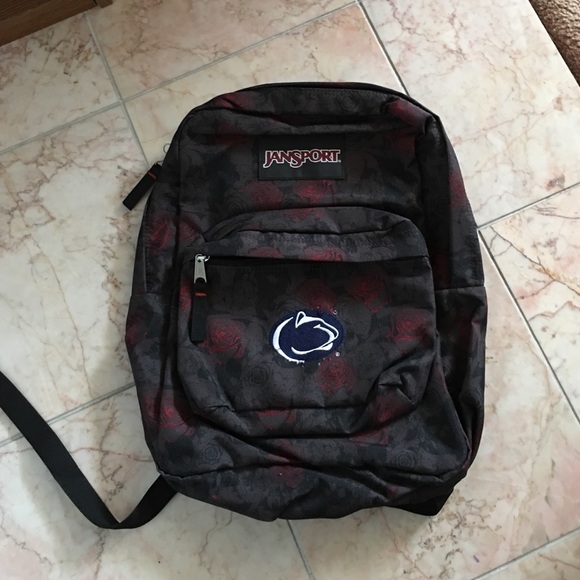 Jansport *NEW* Grey/Black/SKulls with red roses