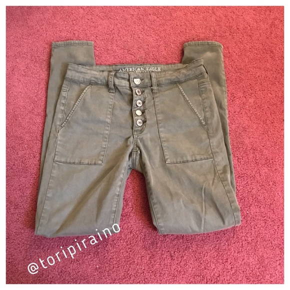 Green jeggings! Size 6