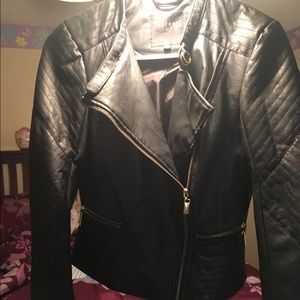 Black leather jacket
