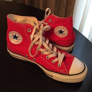 Red high top converse