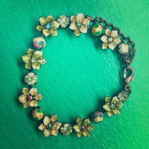 Brass beaded bracelet