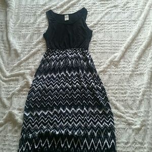 Black and white maxi dress
