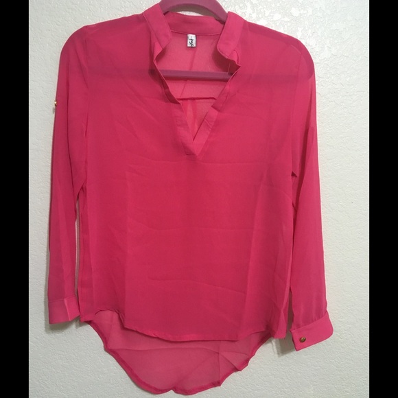 Pink Chiffon Shirt - Picture 2 of 3