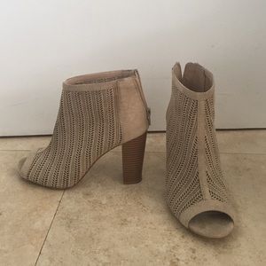 Aldo Peep Toe Block Heel Booties