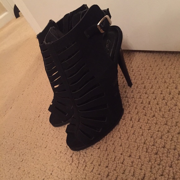 Charlotte Russe Black caged Heels