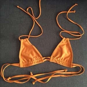 Strappy halter bikini top