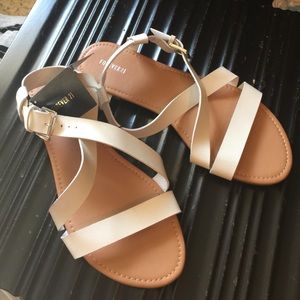 White sandals