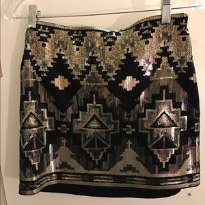 Express Small Sequin bandage skirt