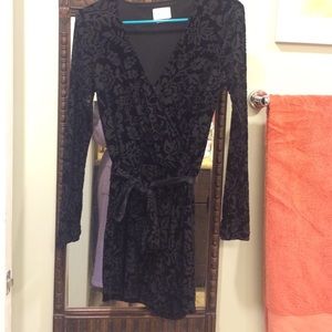 Anthropologie black velvet romper