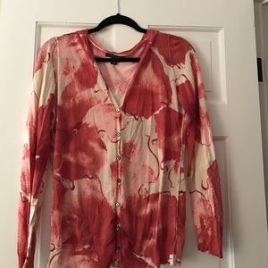 Flower print cardigan