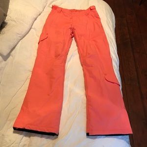 peach snowboarding/snow pants