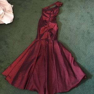 Metallic red homecoming dress