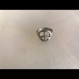 Tiffany & co peace sign ring