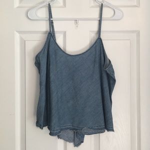 Free People Denim Crop Top