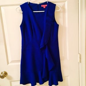 Betsy Johnson Blue Ruffle Shift Dress