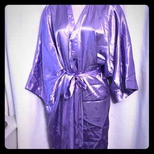 Purple silky kimonos