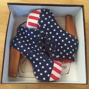Jeffrey Campbell Stars and Stripes Lita sz 9
