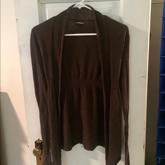 Chocolate brown open cardigan