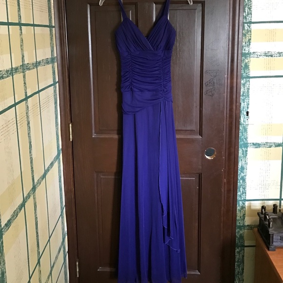 Floor length purple formal dress