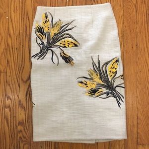 Tory Butch Embroidered Skirt